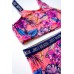 Jut Beach Girls aop bikini with sporty pants and branded elastic strap Wild Flower